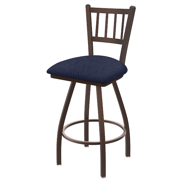 36" Swivel Bar Stool, Bronze Finish, Graph Anchor Seat